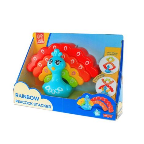 Jucarie de stivuit - paun colorat - imagine 9